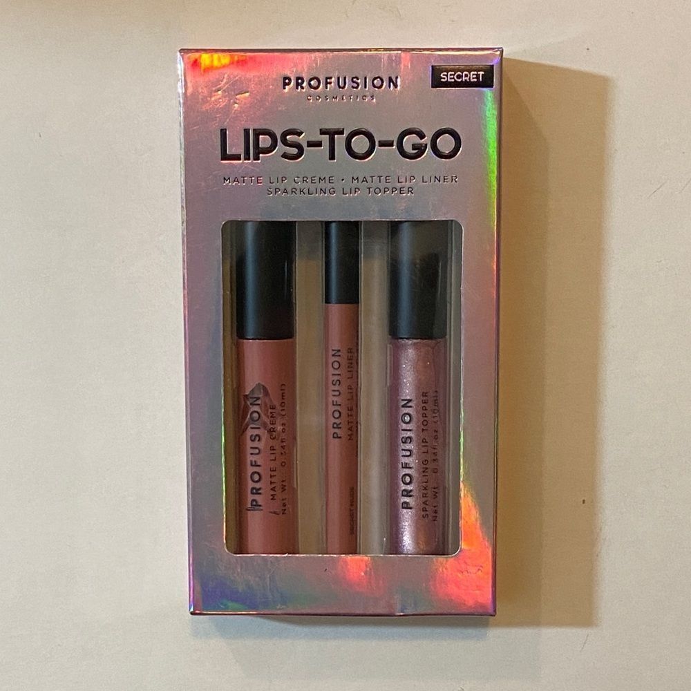 Profusion Cosmetics Lips-To-Go Set - Coral and Sparkling Pink